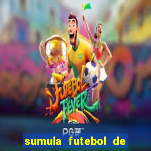 sumula futebol de campo word